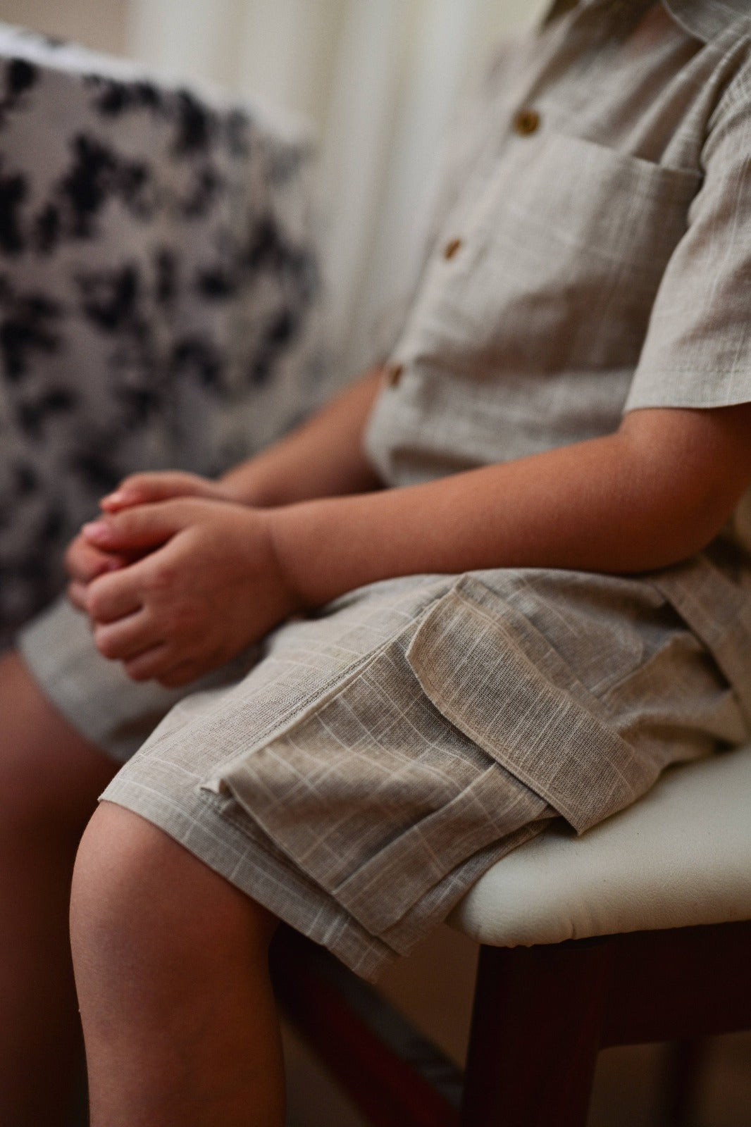 Linen Shirt & Cargo Shorts