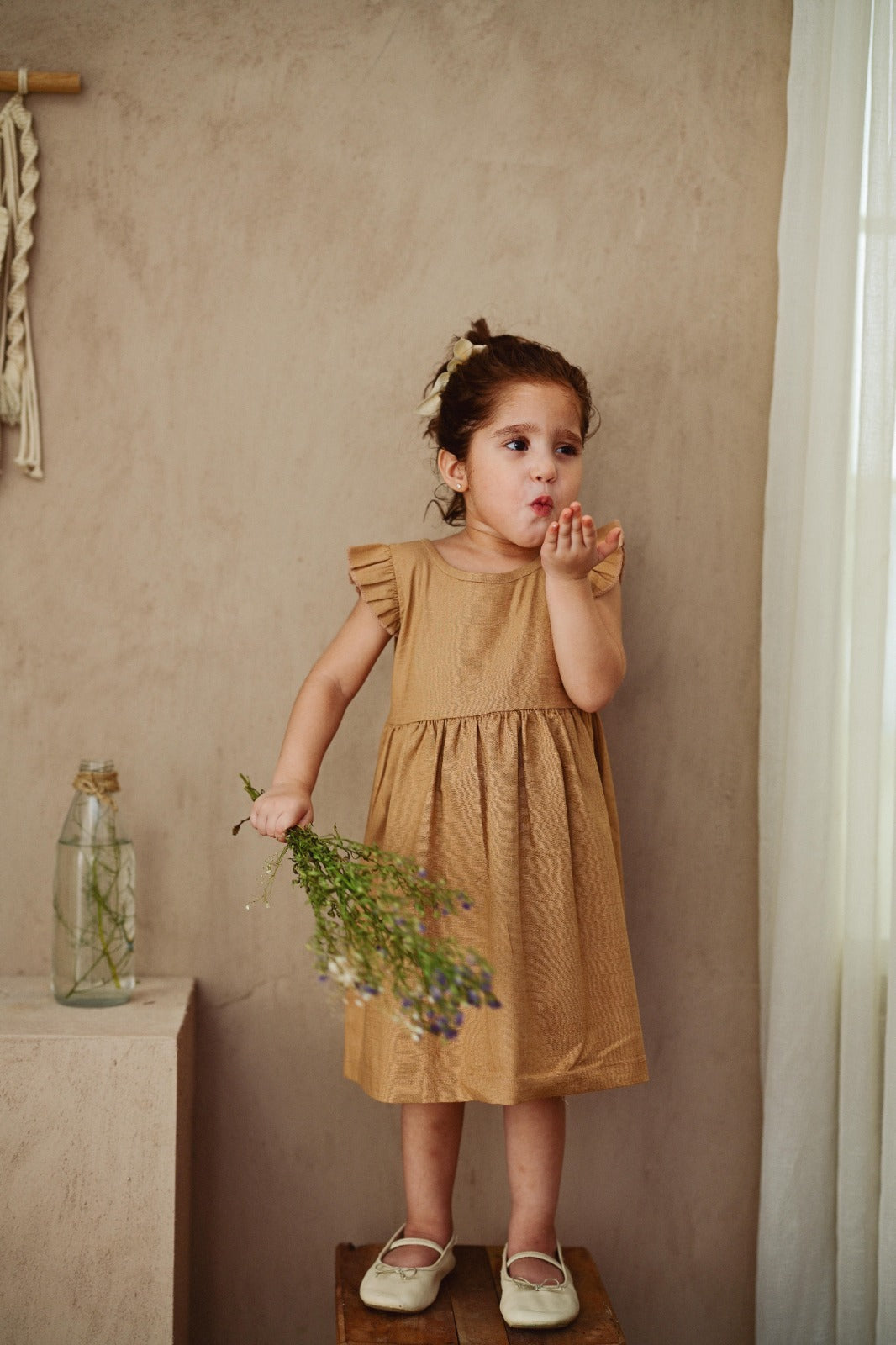 Brown Linen Dress