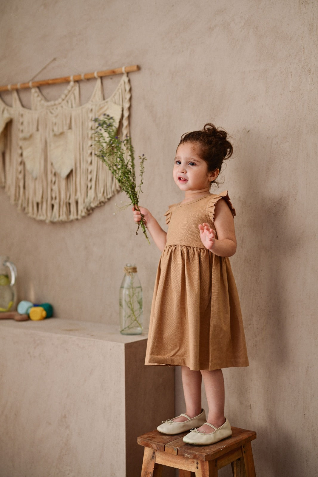 Brown Linen Dress