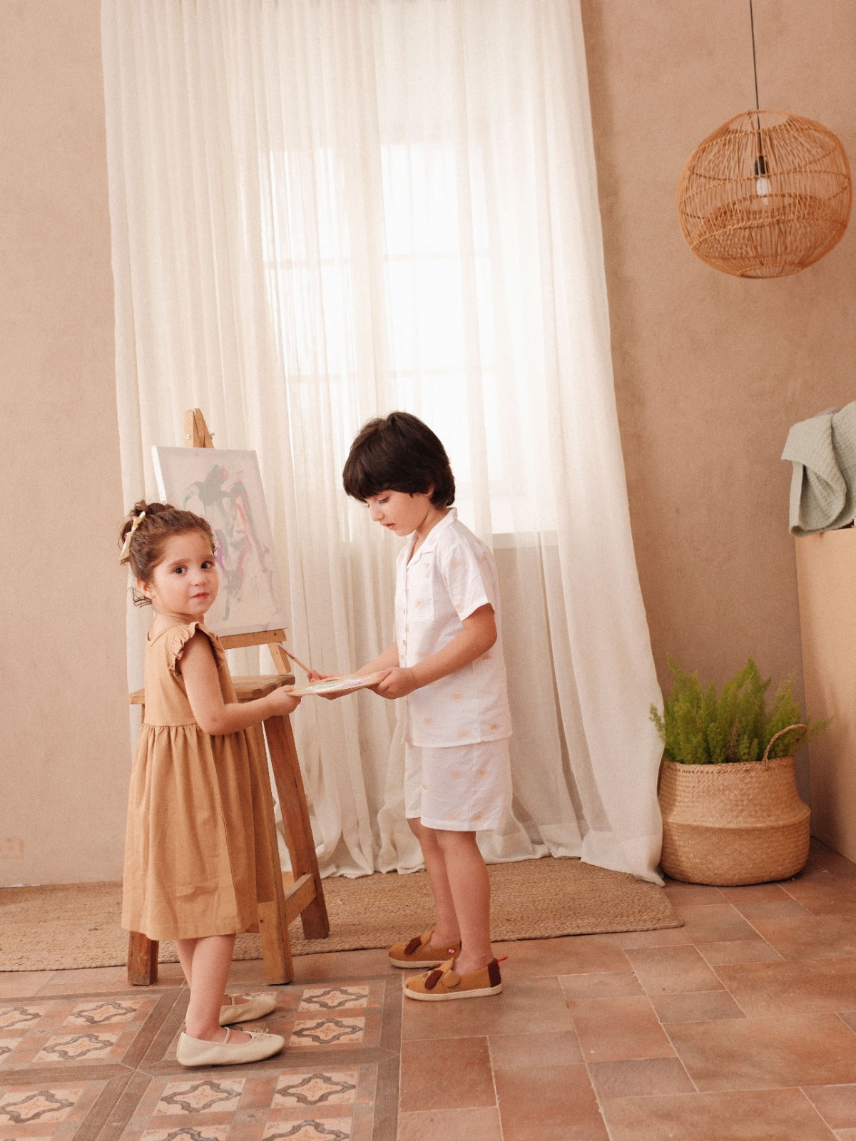 Pack of Sun Co-ord set & Brown Linen dress