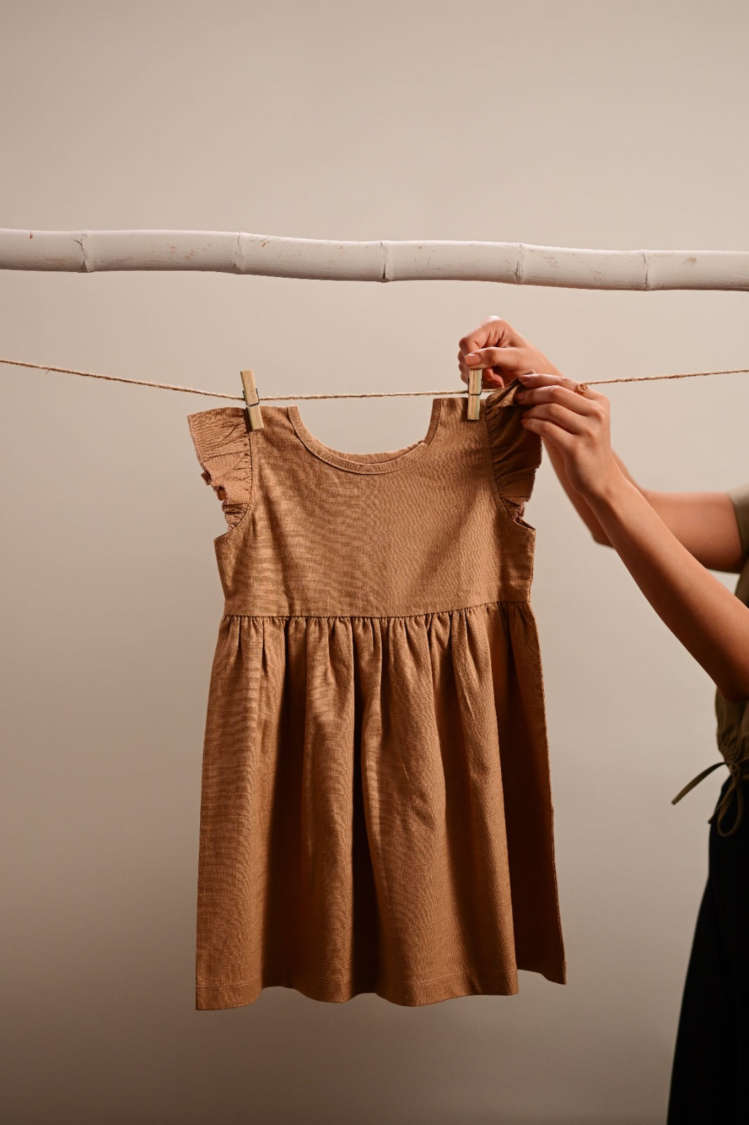 Brown Linen Dress