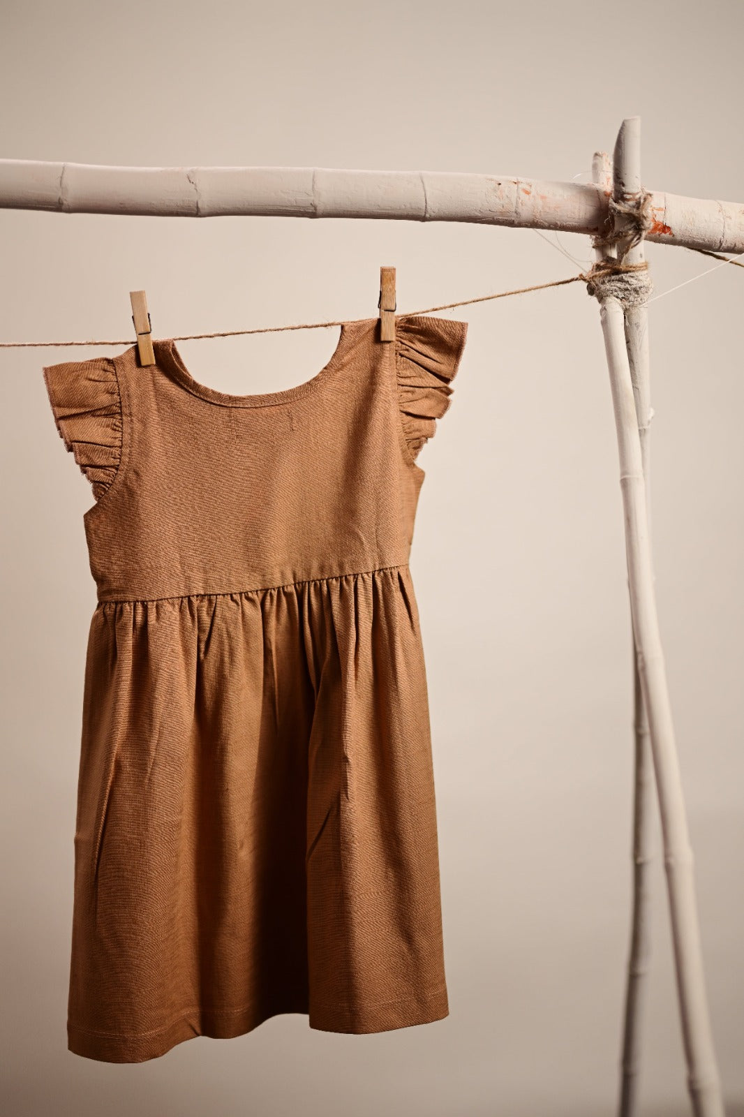 Brown Linen Dress