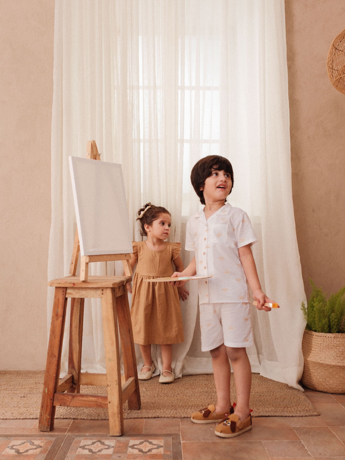 Pack of Sun Co-ord set & Brown Linen dress