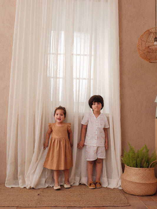 Pack of Sun Co-ord set & Brown Linen dress